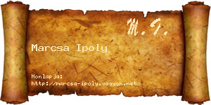 Marcsa Ipoly névjegykártya